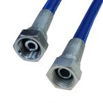 Teflon® avec tressage en acier inoxydable et polyester bleu