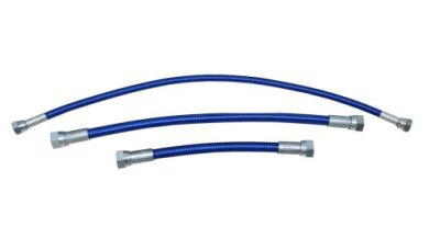 PTFE-Schlauch, 3/8" x 1000 mm, mit Edelstahl- 