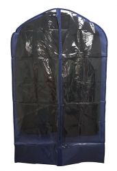 Kleiderschutzhülle 60 x 100 cm, blau/ transp., PP 