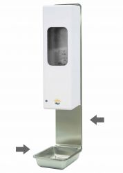 Bac collecteur avec support pour distributeur  