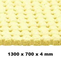 Silikon-Vollschaum perforiert / gelocht, gelb 