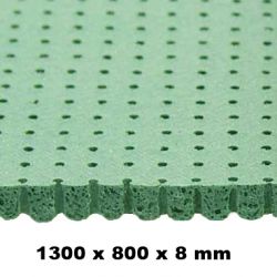 Silikon-Vollschaum perforiert / gelocht, grün 