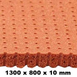 Silikon-Vollschaum perforiert / gelocht, rot 