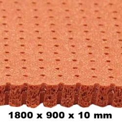 Silikon-Vollschaum perforiert / gelocht, rot 