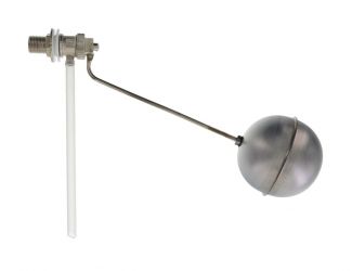 Robinet à flotteur, laiton nickelé, 1/2", 150°C 