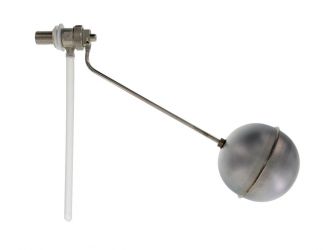 Robinet à flotteur, laiton nickelé, 3/8", 150°C 