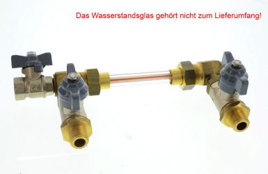 Wasserstandsarmatur 3/8", mit Kugelhähne 
