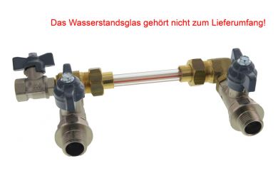 Wasserstandsarmatur 1/2", mit Kugelhähne 