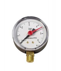MANOMETER 0-6 BAR 1/4" , 63mm 