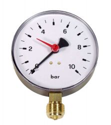 MANOMETER 0-10 BAR 1/2" , 100mm 