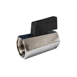 Robinet à bille Mini FxF, 3/8", 0-10 bar,-10/+80°C 