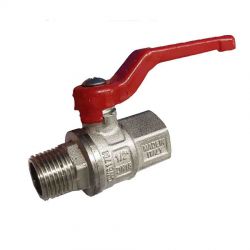 Ball valve, FxM, 1/2", brass, PN60 