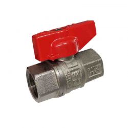 Kugelhahn Messing IxI 1/2", Länge = 56 mm, PN60 