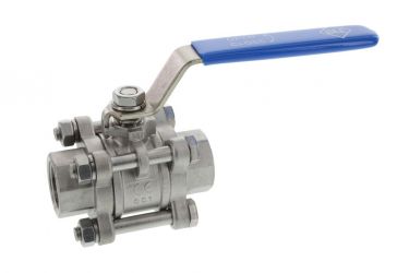Ball valve for steam 3/4", FxF, stainless steel 