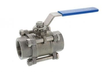 Robinet à bille à vapeur 1", FxF, en acier inox. 