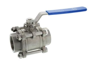 Ball valve for steam 1 1/2", FxF, stainless steel 