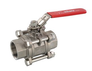 Robinet à bille vapeur 1 1/4", FxF, en acier inox. 