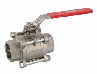 Robinet à bille vapeur 1 1/2", FxF, en acier inox. 