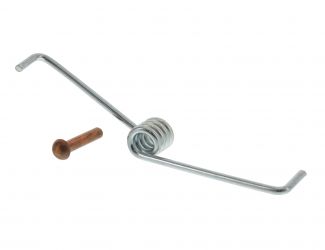 Faltenklammer-Feder mit Niete, schmal 