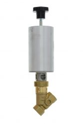 Vanne à siège incliné pneum. VAMOS 1/2", en laiton 