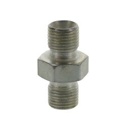 Double nipple G 1/8" x G 1/8", nickel-plated brass 