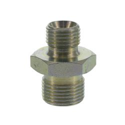 Embout double G 1/4" x G 3/8", laiton nickelé 