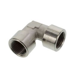 elbow 90° 1/4" x 1/4" ,brass nickel-plated, 