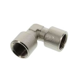 Coude 90° 3/8" x 3/8" , laiton nickelé, 