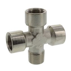 Pièce en croix R 3/8" (M) x G 3/8" (F) 