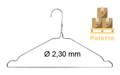 Drahtbügel  2,30 mm, Standardform, mit Rockkerben 