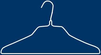 Drahtbügel  2,00 mm  K, 16", weiß beschichtet 