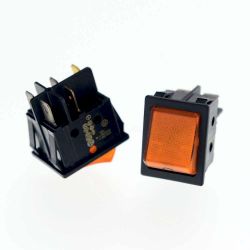 Schalter 2-polig, orange, für Tische + Kessel 