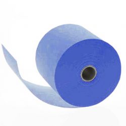 Cash register roll, paper 76 x 80 x 12 mm, blue 