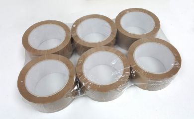 Selbstklebefilm/ Paketband 66 m x 50 mm, braun, 