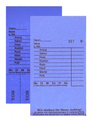 Annahmeblock Kombi  2, blau 