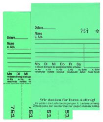 TICKETS DE DEPOT KOMBI 3, VERT 