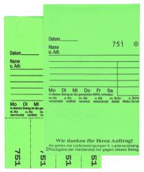 TICKETS DE DEPOT KOMBI 3, VERT 