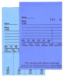 TICKETS DE DEPOT KOMBI 3, BLEU 