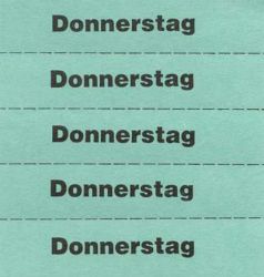 Tickets à marquer, vert foncé, texte en Allemand 