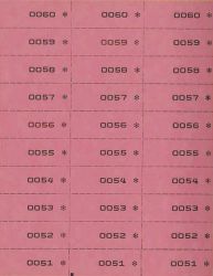 Nummernblock 3-fach, rot 