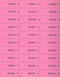 Nummernblock 3-fach, rosa 