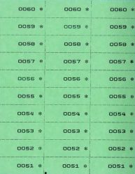 Nummernblock 3-fach, grün 