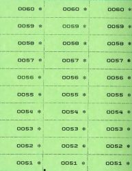 Nummernblock 3-fach, hellgrün 