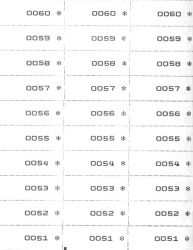 Nummernblock 3-fach, weiß 