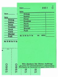 Annahmeblock Kombi  2L, grün 