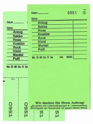 Annahmeblock Kombi  2L, hellgrün 