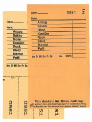 Annahmeblock Kombi  2L, orange 