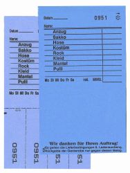 Annahmeblock Kombi  2L, blau 