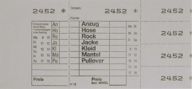 TICKETS DE DEPOT KOMBI 16, 