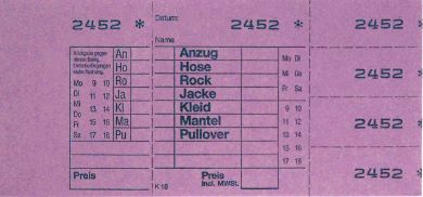 TICKETS DE DEPOT KOMBI 16, 